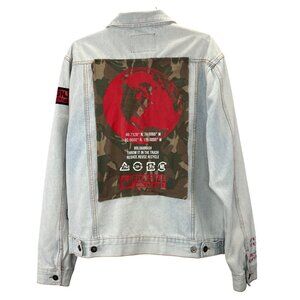 Brooklyn Cloth Denim Jean Jacket L Men Graphic Planet Earth Day